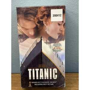 Titanic VHS 1998 2-Tape Set New/Sealed Sprint Sticker, Paramount Watermark